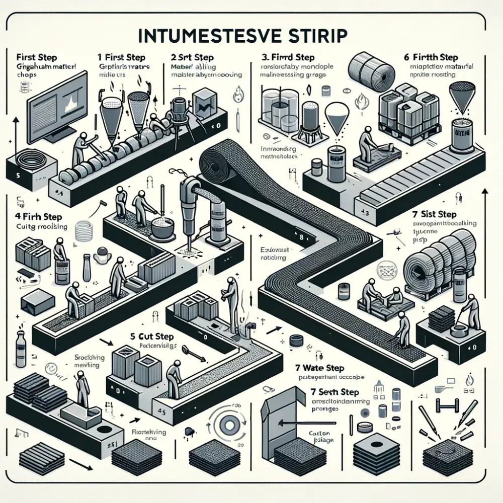 Intumescent strips production process