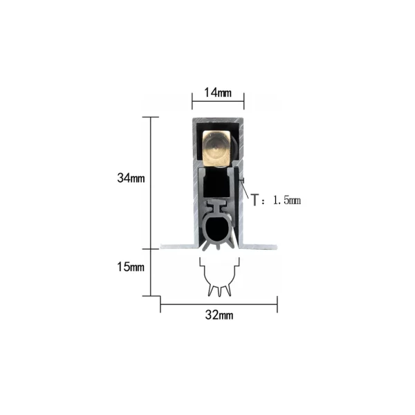 LE4 RESSA automatic door sweep dimension7