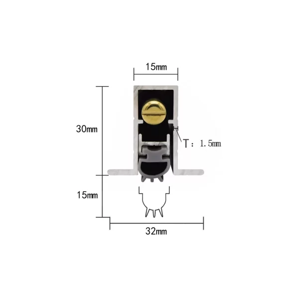 LL0 RESSA automatic door sweep dimension