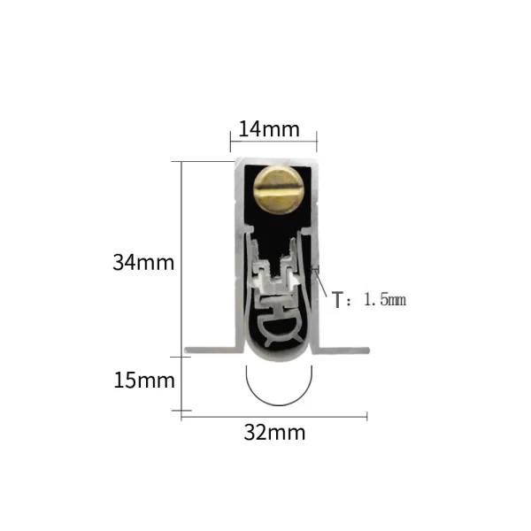 LW1 RESSA automatic door sweep dimension