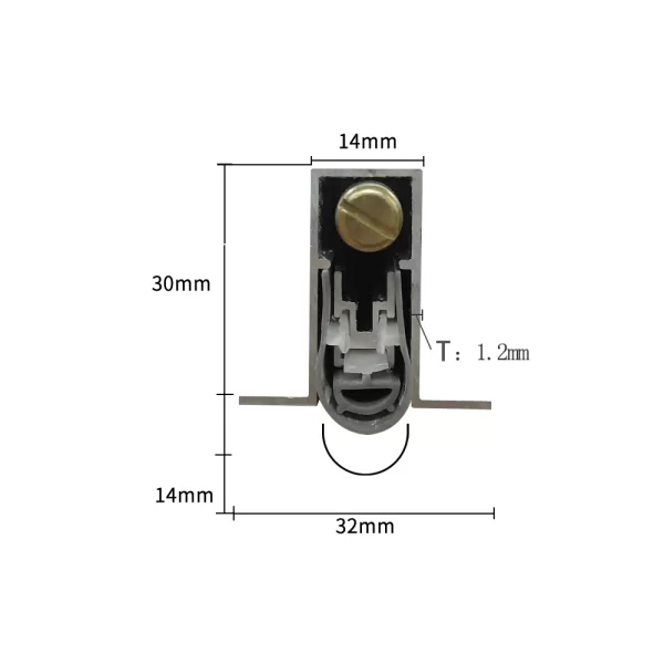 LW5 RESSA automatic door sweep dimension