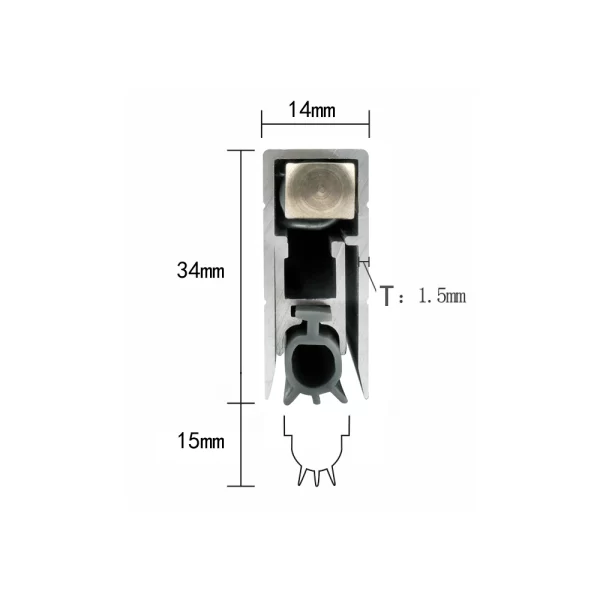 LY0 RESSA automatic door sweep dimension