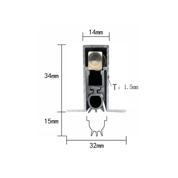 LY1RESSA automatic door sweep dimension