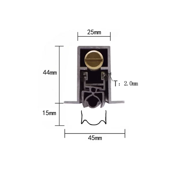 LY5A RESSA automatic door sweep dimension